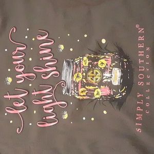 "Let Your Light Shine” Long Sleeve tee. Size large. Olive green